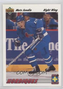 1991-92 Upper Deck - Euro-Stars #E13 - Mats Sundin