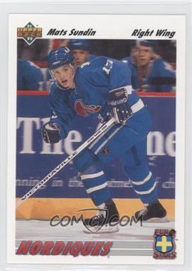 1991-92 Upper Deck - Euro-Stars #E13 - Mats Sundin