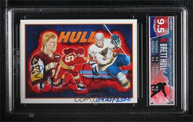 1991-92 Upper Deck - Hockey Heroes Brett Hull #9.2 - Brett Hull (Autograph) /2500 [HGA 9.5 GEM MINT]