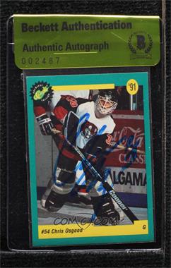 1991 Classic Draft Picks - [Base] #43 - Chris Osgood [BAS Beckett Auth Sticker]