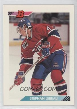1992-93 Bowman - [Base] #346 - Stephan Lebeau