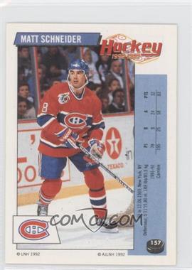 1992-93 Panini Album Stickers - [Base] - French #157 - Mathieu Schneider