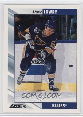 1992-93 Score - [Base] #109 - Dave Lowry