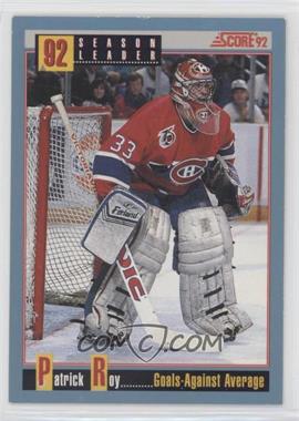 1992-93 Score Canadian - [Base] #418 - Patrick Roy [EX to NM]