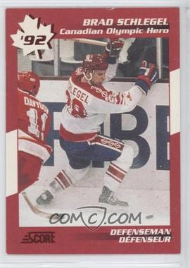 1992-93 Score Canadian - Olympians #9 - Brad Schlegel
