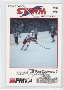1992-93 Toledo Storm Team Issue - [Base] #16 - Rick Corriveau