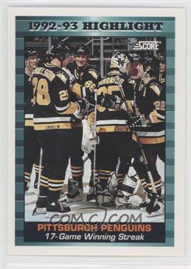 1993-94 Score - [Base] - Canadian #452 - Pittsburgh Penguins Team