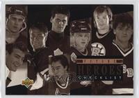 Future Heroes Checklist (Felix Potvin, Pat Falloon, Pavel Bure, Eric Lindros, T…