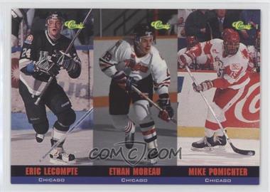 1994-95 Classic - Tri-Cards #T13-15 - Ethan Moreau, Mike Pomichter, Eric Lecompte