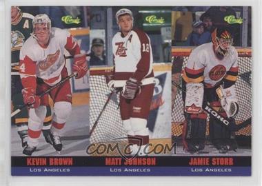 1994-95 Classic - Tri-Cards #T31-33 - Keith Brown, Matt Johnson, Jamie Storr