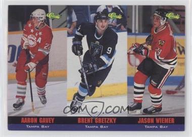 1994-95 Classic - Tri-Cards #T64-66 - Aaron Gavey, Brent Gretzky, Jason Wiemer