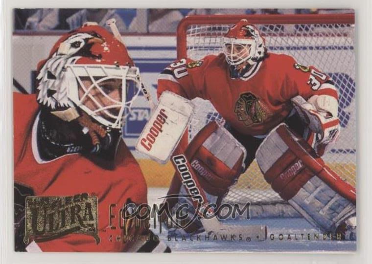 Ed Belfour 1994 Chicago Blackhawks Vintage Away Throwback NHL