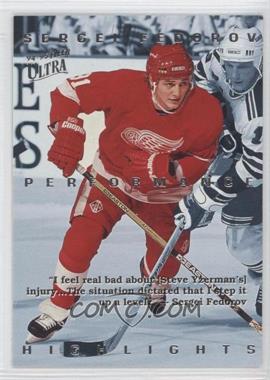 1994-95 Fleer Ultra - Sergei Fedorov Performance Highlights #10 - Sergei Fedorov