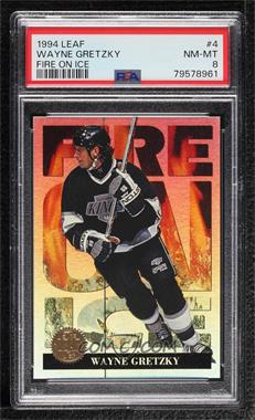 1994-95 Leaf - Fire on Ice #4 - Wayne Gretzky [PSA 8 NM‑MT]