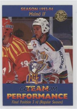1994-95 Leaf Elit Set Sweden - [Base] #143 - Team Performance - Malmo Redhawks