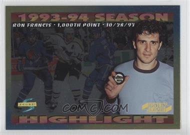 1994-95 Score - [Base] - Gold Line #244 - Ron Francis