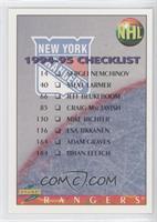 Checklist - New York Rangers Team, Ottawa Senators Team