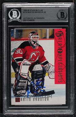 1994-95 Topps Stadium Club - [Base] #119 - Martin Brodeur [BAS BGS Authentic]