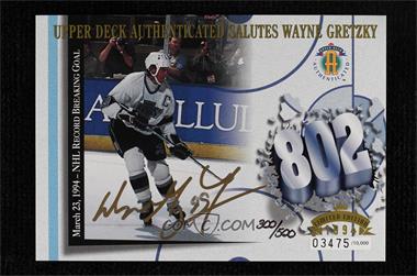 1994 Upper Deck Authenticated Limited Edition Jumbos - [Base] - Autographed #_WAGR - Wayne Gretzky /500