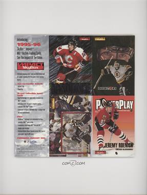 1995-96 Skybox Impact - Sample Panel Cards - Perforated #SHEET - Theoren Fleury, Blaine Lacher, Jeremy Roenick