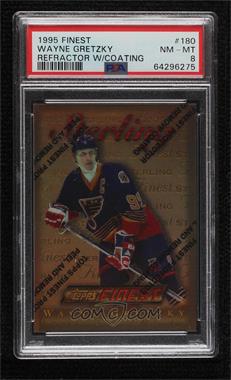 1995-96 Topps Finest - [Base] - Refractor #180 - Wayne Gretzky [PSA 8 NM‑MT]