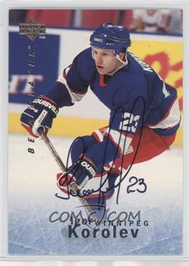 1995-96 Upper Deck Be a Player - [Base] - Autographs #S135 - Igor Korolev