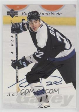 1995-96 Upper Deck Be a Player - [Base] - Autographs #S165 - Aaron Gavey