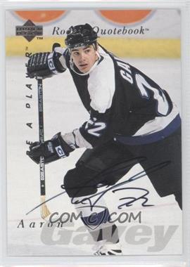 1995-96 Upper Deck Be a Player - [Base] - Autographs #S165 - Aaron Gavey