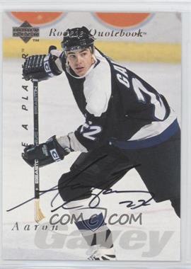 1995-96 Upper Deck Be a Player - [Base] - Autographs #S165 - Aaron Gavey