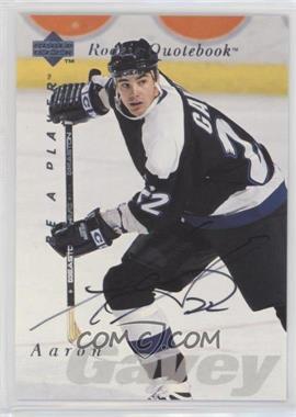 1995-96 Upper Deck Be a Player - [Base] - Autographs #S165 - Aaron Gavey