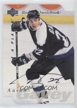 1995-96 Upper Deck Be a Player - [Base] - Die-Cut Autographs #S165 - Aaron Gavey