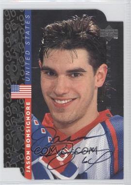 1995-96 Upper Deck Be a Player - [Base] - Die-Cut Autographs #S179 - Jason Bonsignore