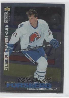 1995-96 Upper Deck Collector's Choice - [Base] - Platinum Player's Club #26 - Peter Forsberg