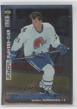 1995-96 Upper Deck Collector's Choice - [Base] - Platinum Player's Club #26 - Peter Forsberg