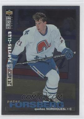 1995-96 Upper Deck Collector's Choice - [Base] - Platinum Player's Club #26 - Peter Forsberg