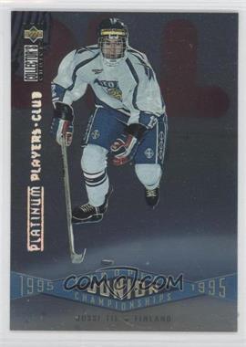 1995-96 Upper Deck Collector's Choice - [Base] - Platinum Player's Club #325 - European Junior Championships - Jussi Tie