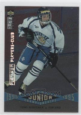 1995-96 Upper Deck Collector's Choice - [Base] - Platinum Player's Club #338 - European Junior Championships - Tomi Hirvonen