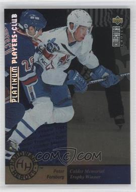 1995-96 Upper Deck Collector's Choice - [Base] - Platinum Player's Club #391 - Hardware Heroes - Peter Forsberg