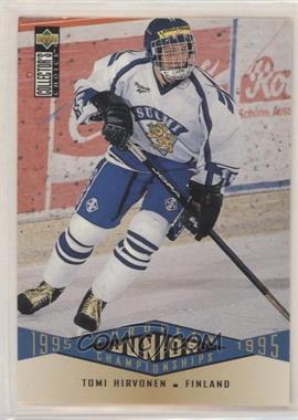 1995-96 Upper Deck Collector's Choice - [Base] #338 - European Junior Championships - Tomi Hirvonen