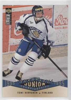 1995-96 Upper Deck Collector's Choice - [Base] #338 - European Junior Championships - Tomi Hirvonen