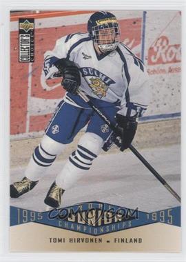 1995-96 Upper Deck Collector's Choice - [Base] #338 - European Junior Championships - Tomi Hirvonen