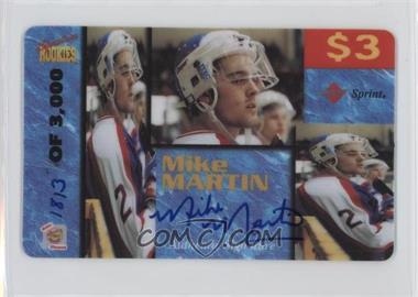 1995 Signature Rookies Auto-Phonex - Calling Card $3 - Signatures #28 - Mike Martin /3000