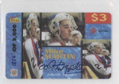 1995 Signature Rookies Auto-Phonex - Calling Card $3 - Signatures #28 - Mike Martin /3000