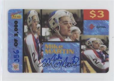 1995 Signature Rookies Auto-Phonex - Calling Card $3 - Signatures #28 - Mike Martin /3000