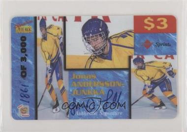 1995 Signature Rookies Auto-Phonex - Calling Card $3 - Signatures #3 - Jonas Andersson-Junkka /3000
