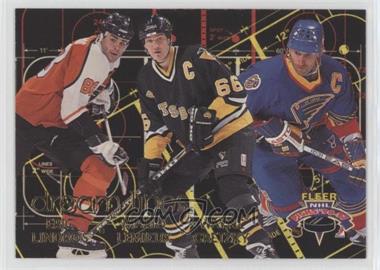 1996-97 Fleer NHL Picks - Dream Lines #1 - Eric Lindros, Mario Lemieux, Wayne Gretzky [EX to NM]