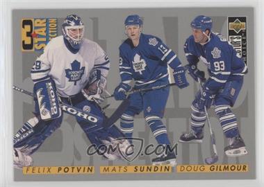 1996-97 Upper Deck Collector's Choice - [Base] #332 - 3 Star Selection - Felix Potvin, Mats Sundin, Doug Gilmour [EX to NM]