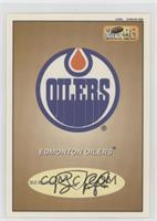 Edmonton Oilers Logo/Checklist (Bill Ranford)