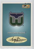 Hartford Whalers Logo/Checklist (Geoff Sanderson)