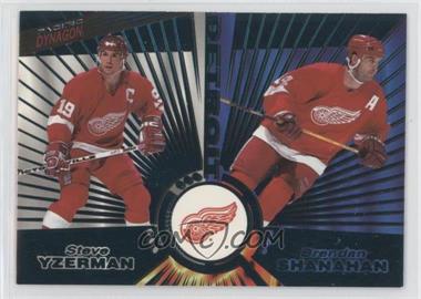 1997-98 Pacific Dynagon - [Base] - Emerald #139 - Steve Yzerman, Brendan Shanahan